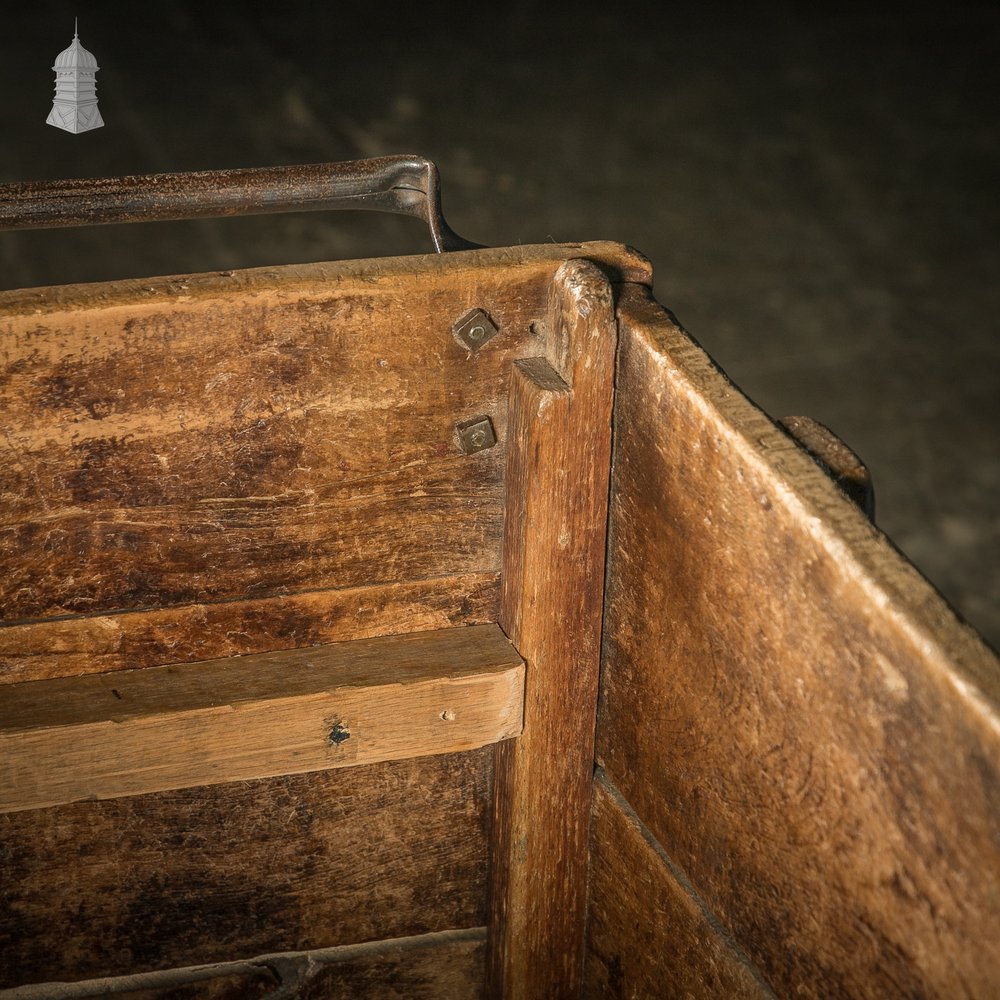 Wheeled Box Trolley, Bygone Industrial Hardwood Cart