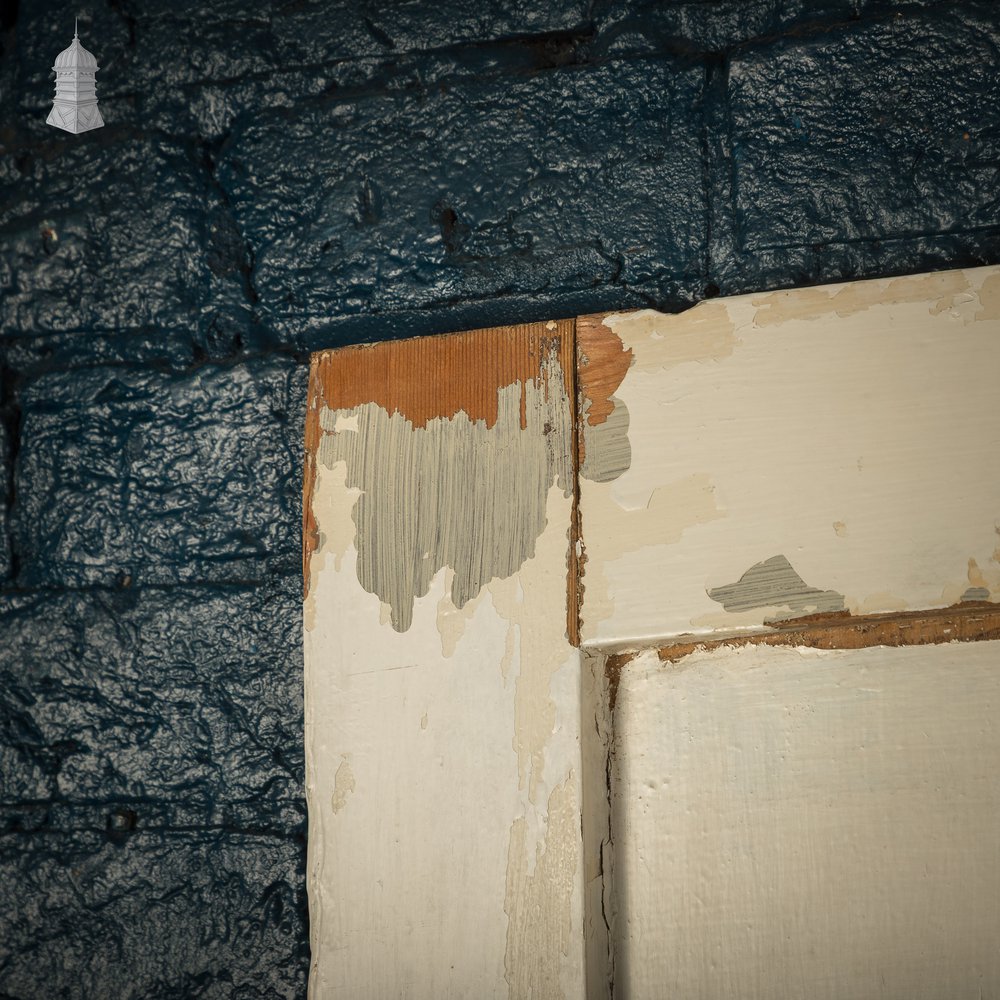 6 Panel Door, Distressed White and Yellow Paint