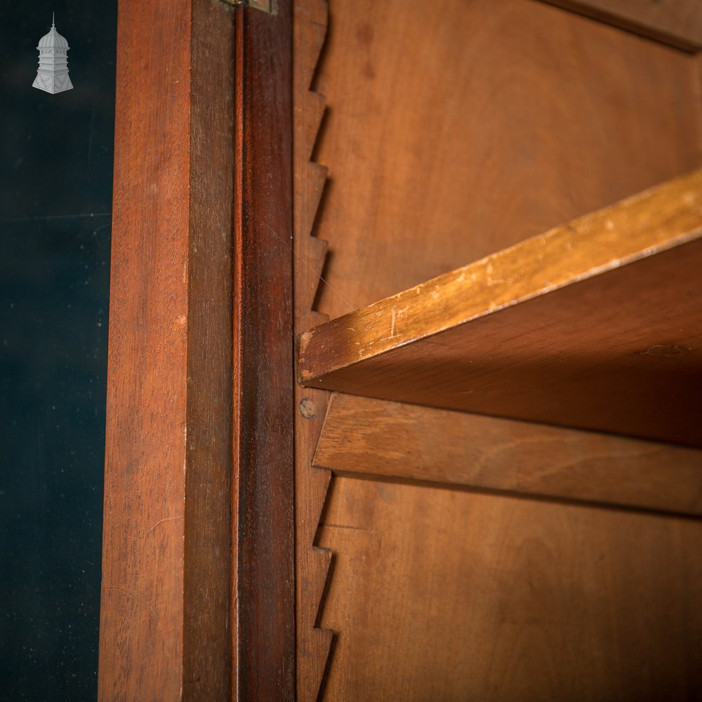 Astral Glazed Bookcase Cabinet, Regency Mahogany Arch Top