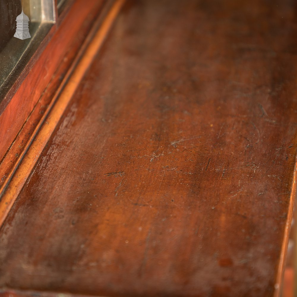 Astral Glazed Bookcase Cabinet, Regency Mahogany Arch Top