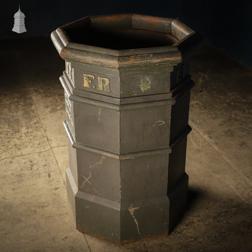 Green Painted Norwich City Council Cast Iron Litter Bin