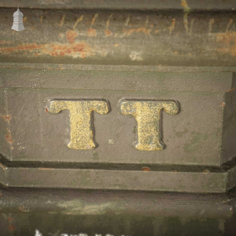 Green Painted Norwich City Council Cast Iron Litter Bin