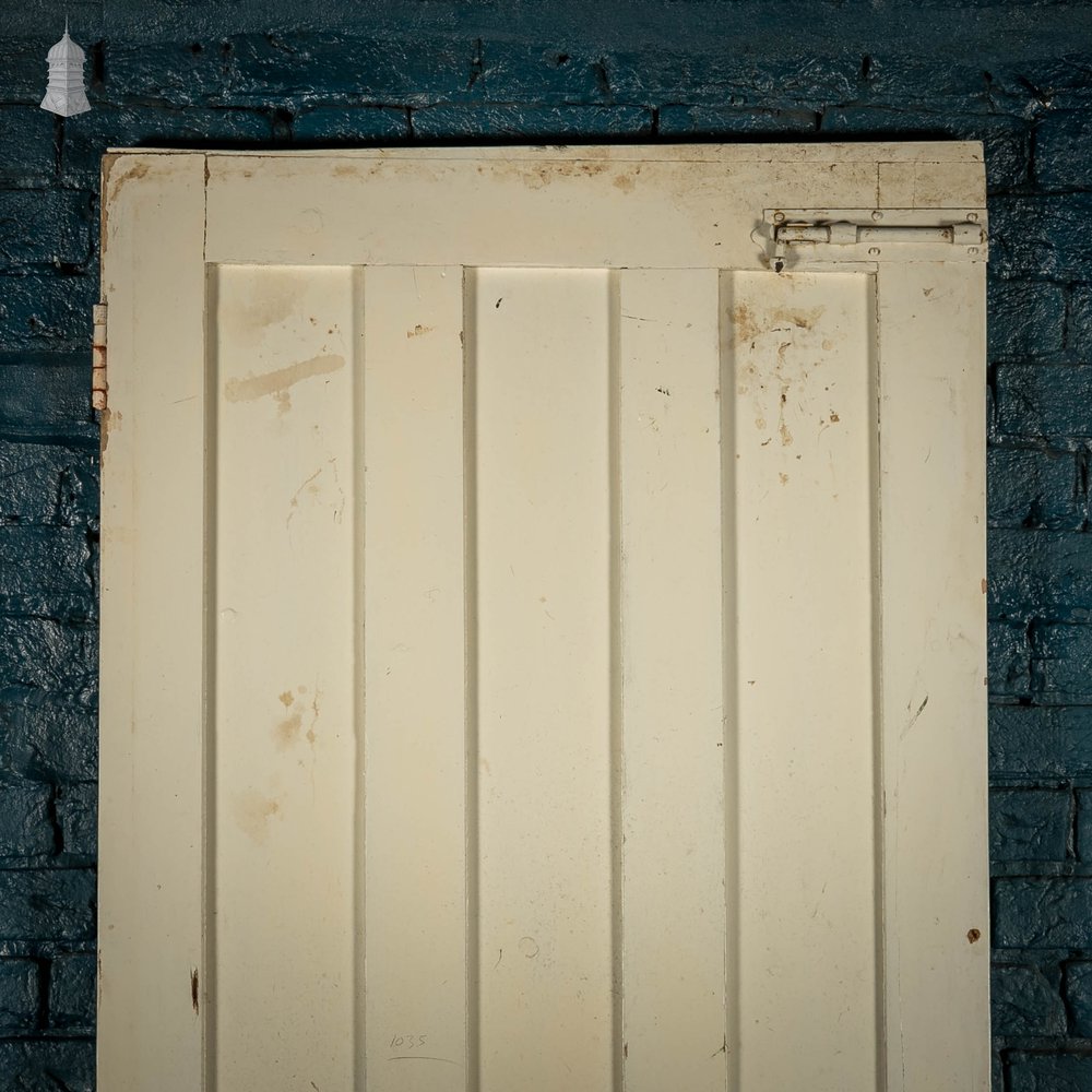 Pine Panelled Door, White Painted