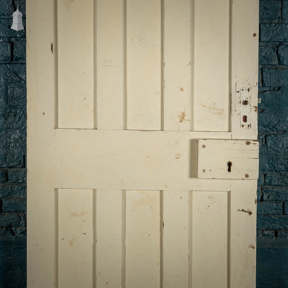 Pine Panelled Door, White Painted