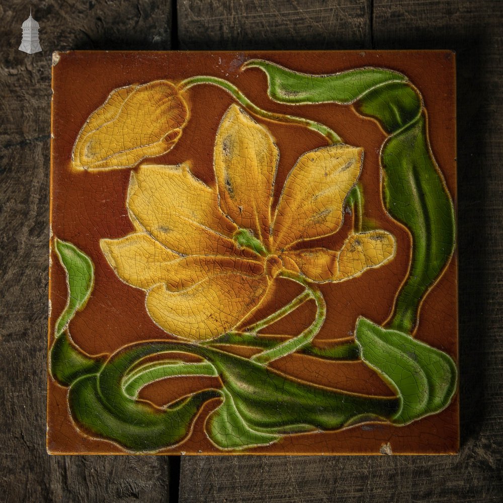 Decorative Floral Tiles, 6” x 6” Batch of 6