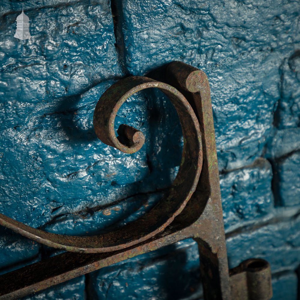 Scrollwork Garden Gate, 19th C Wrought Iron Gate