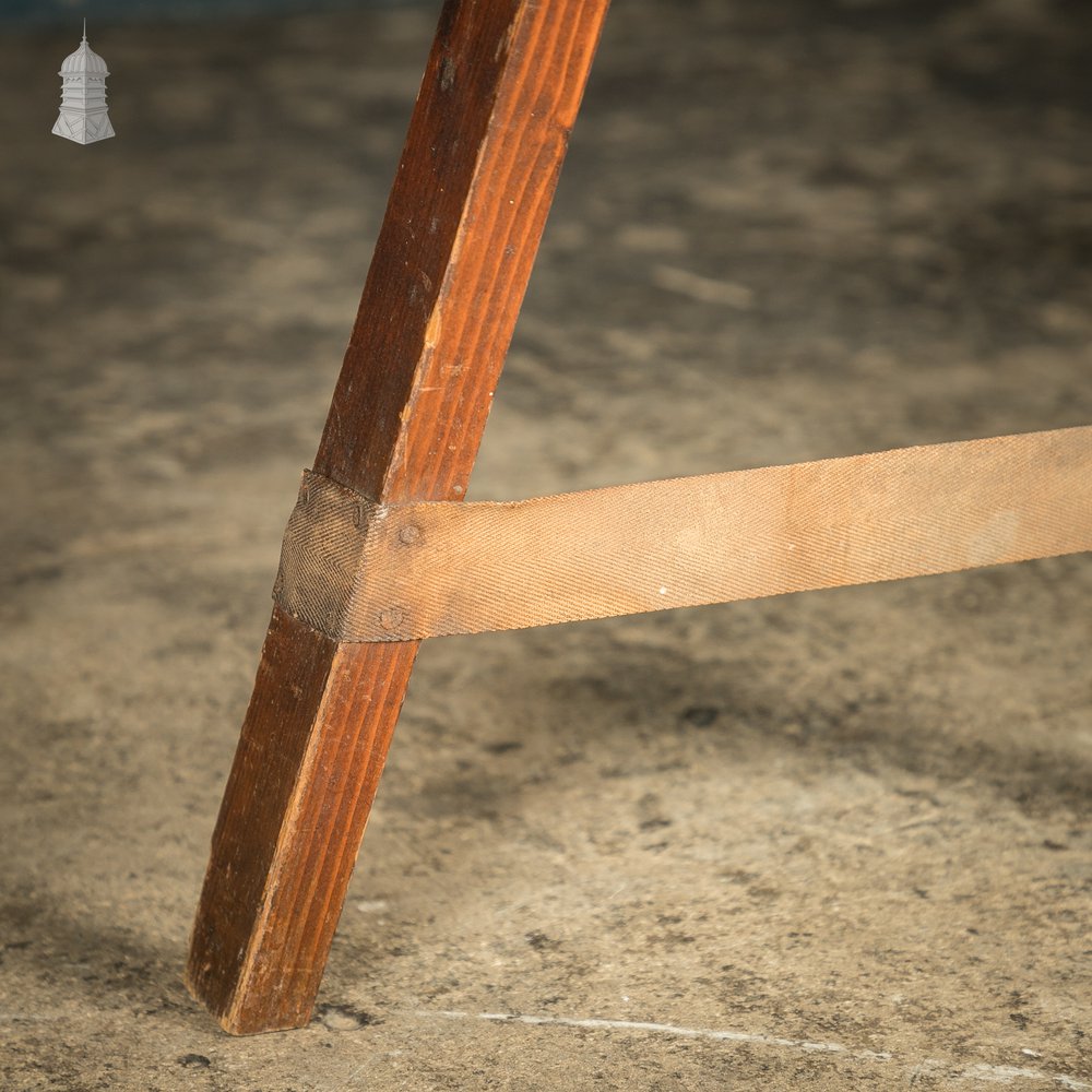 Trestle Coffin Stands, 19th C Hardwood, Pair