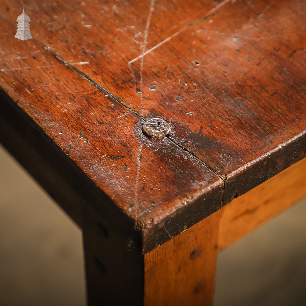 6 Foot Long Mid Century Oak School Science Lab Table