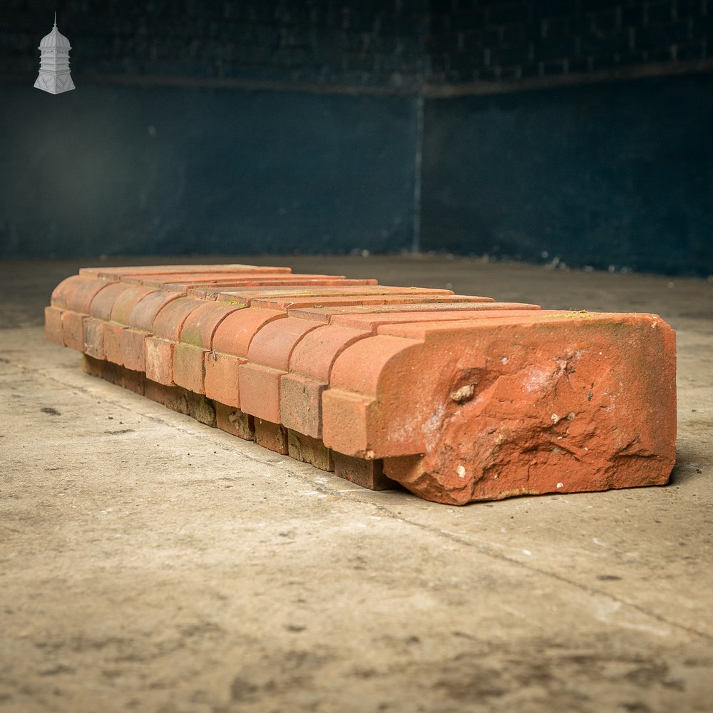 Stepped Bullnose Specials, Batch of 117 Red Brick Specials