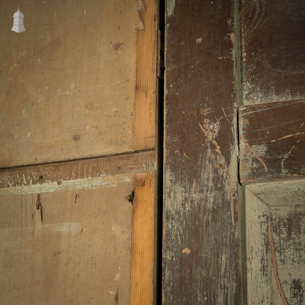 Pine Paneled Shutters, 4 Panel Distressed Paint