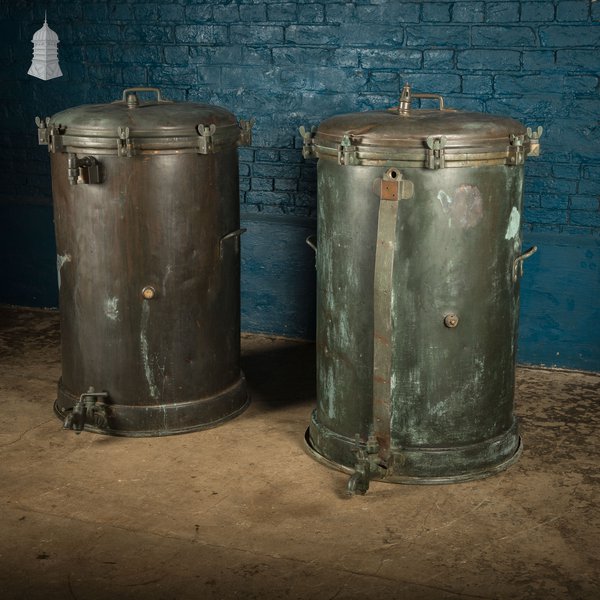 Copper Pressure Cookers, Pair of Antique Boilers