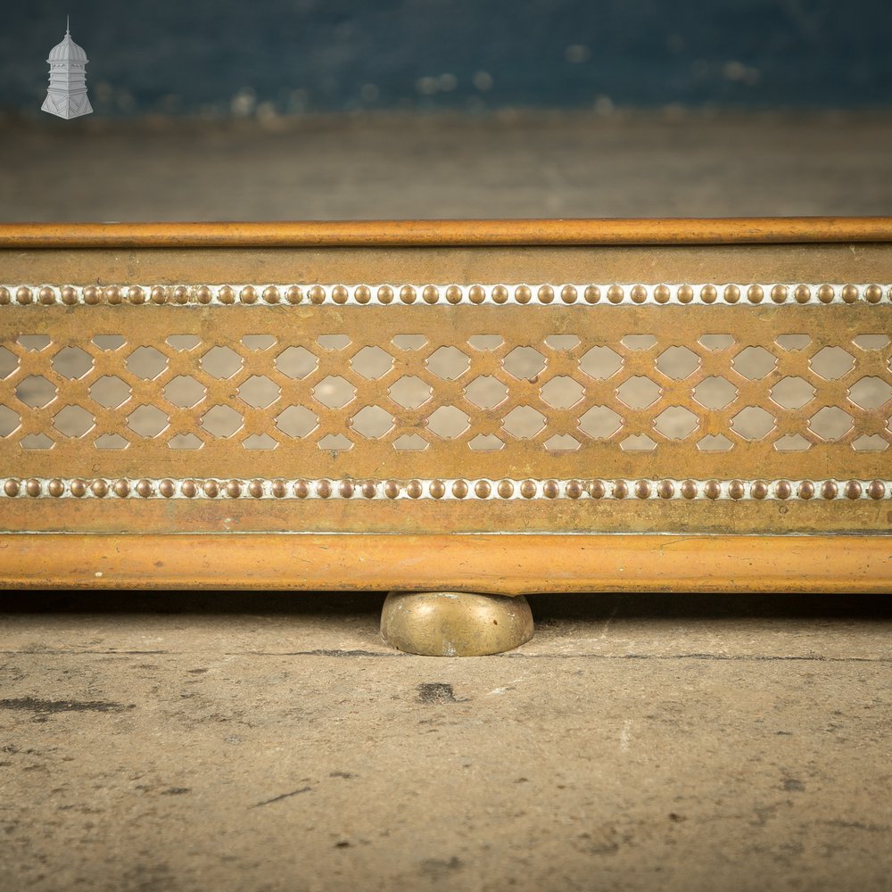 Fireplace Fender, 19th C Brass