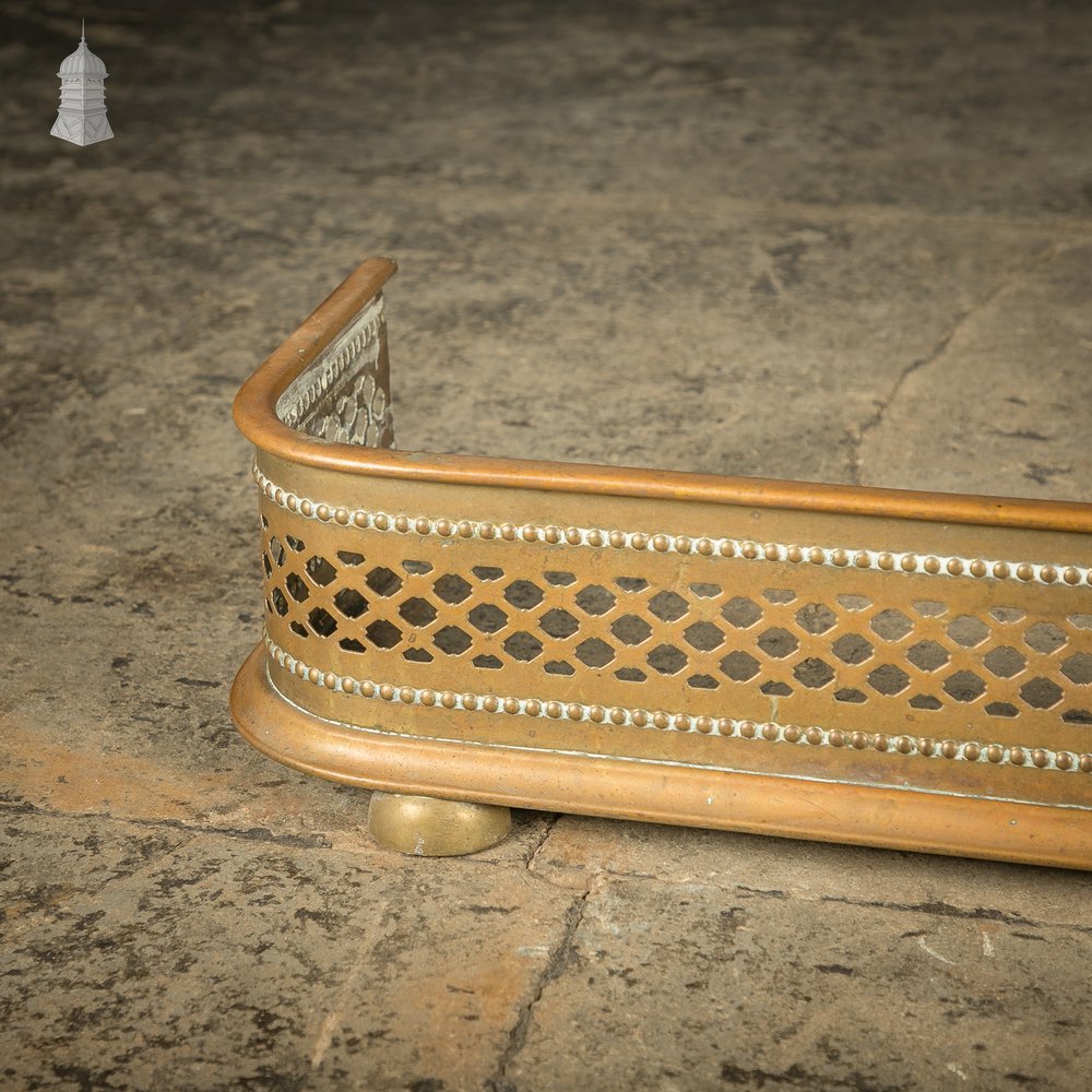 Fireplace Fender, 19th C Brass