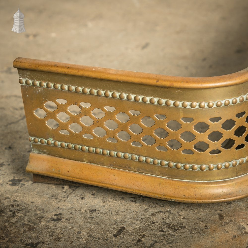 Fireplace Fender, 19th C Brass