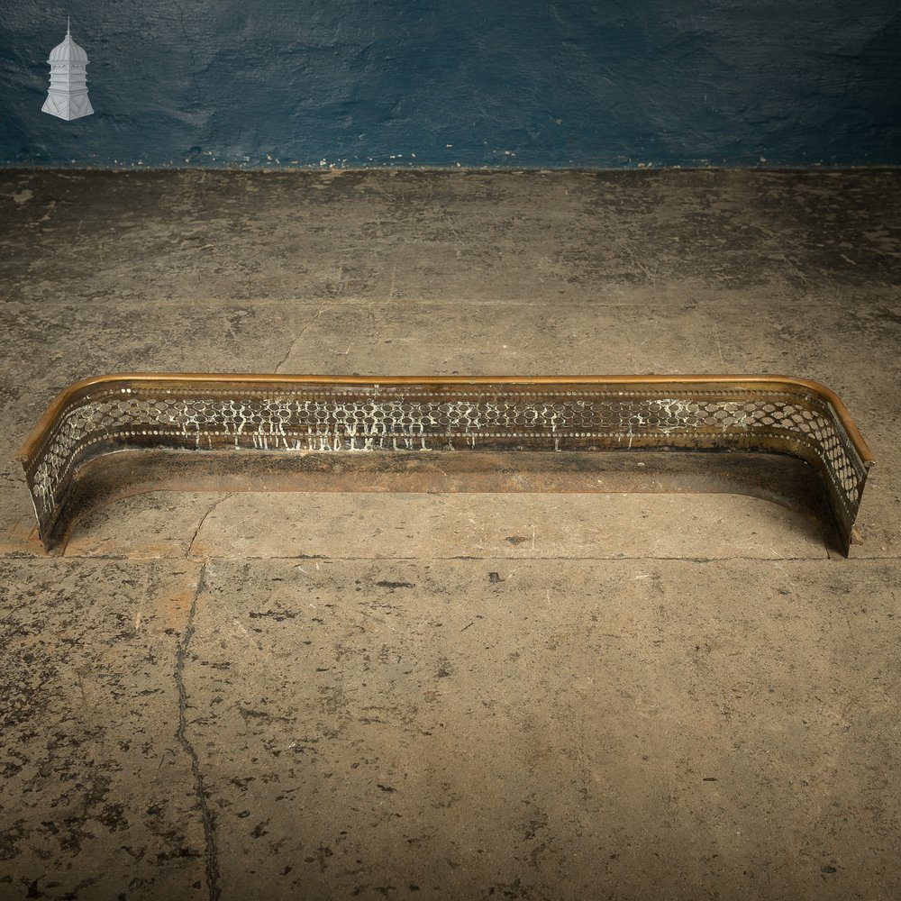 Fireplace Fender, 19th C Brass