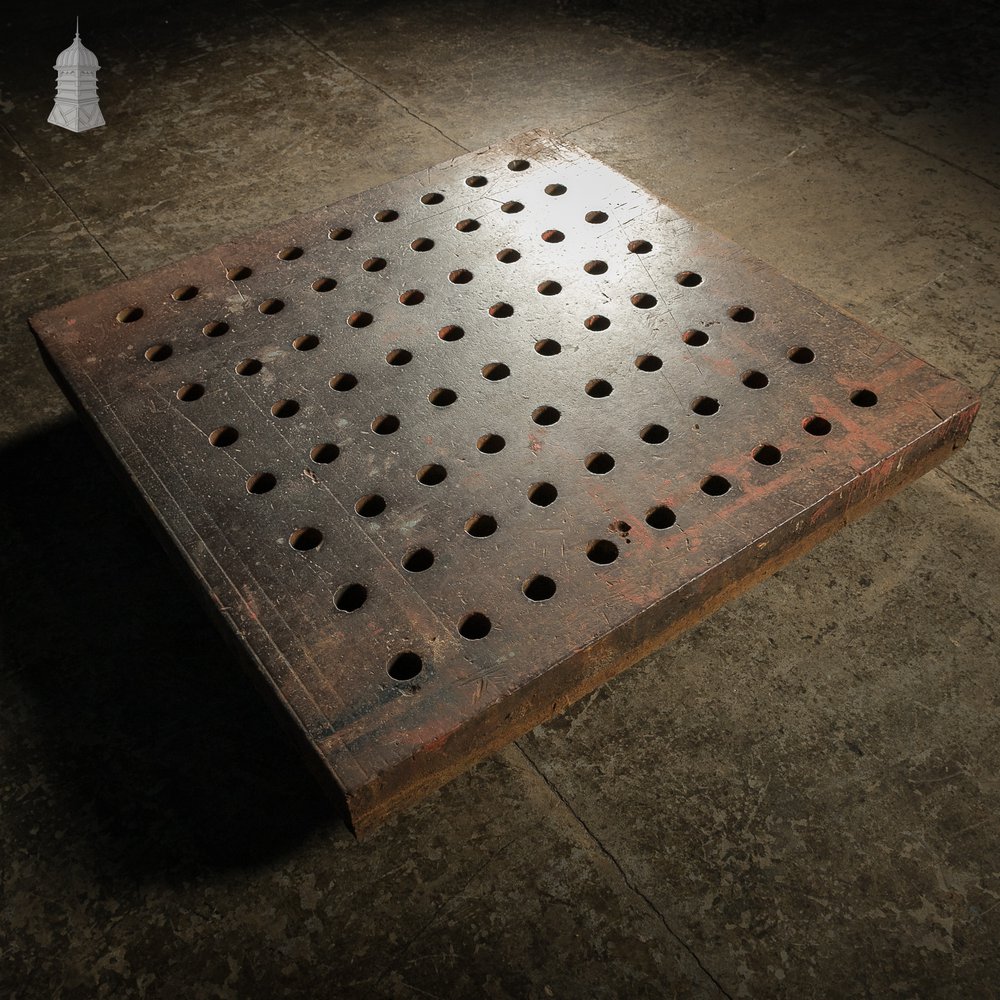 4ft x 4ft Cast Iron Industrial Surface Plate with Grid Holes