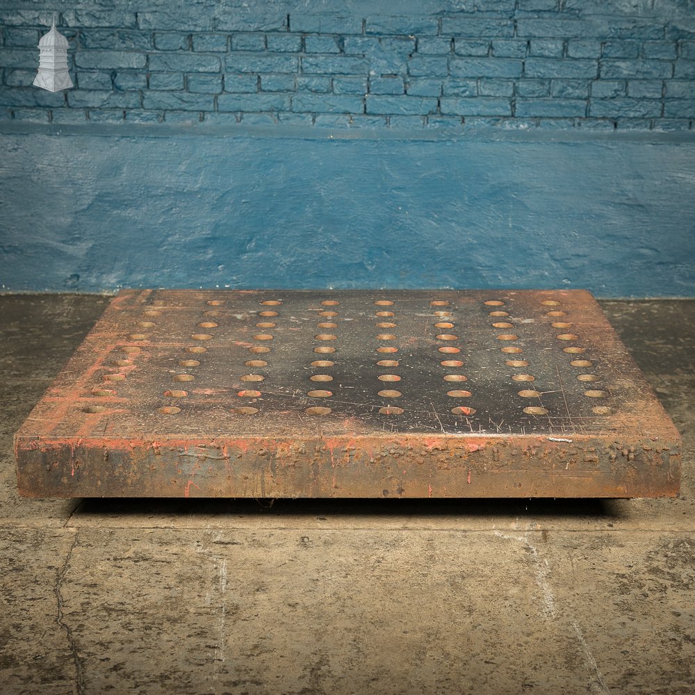 4ft x 4ft Cast Iron Industrial Surface Plate with Grid Holes