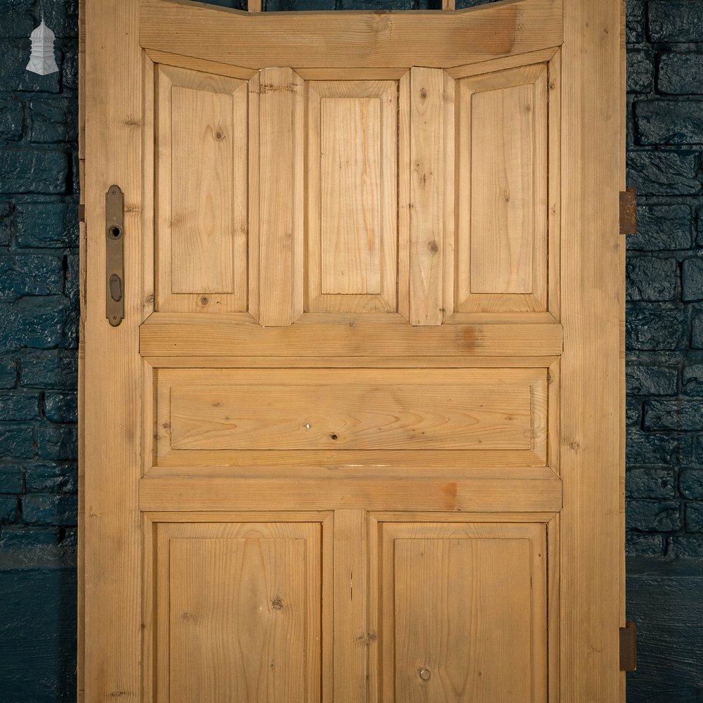 Half Glazed Doors, 12 Moulded Panel Pine Pair