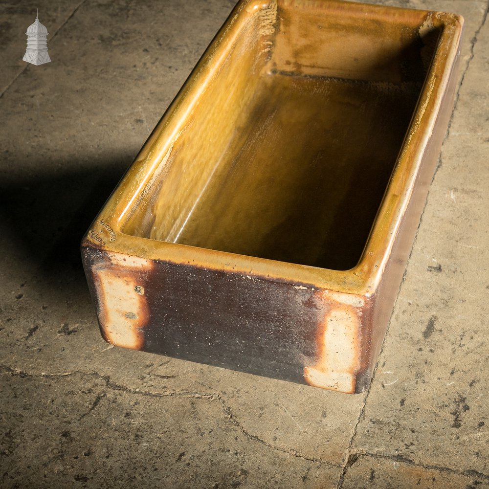 Trough Sink Planter, Worn Salt Glaze, Stamped ‘Hurlford by Kilmarnock’