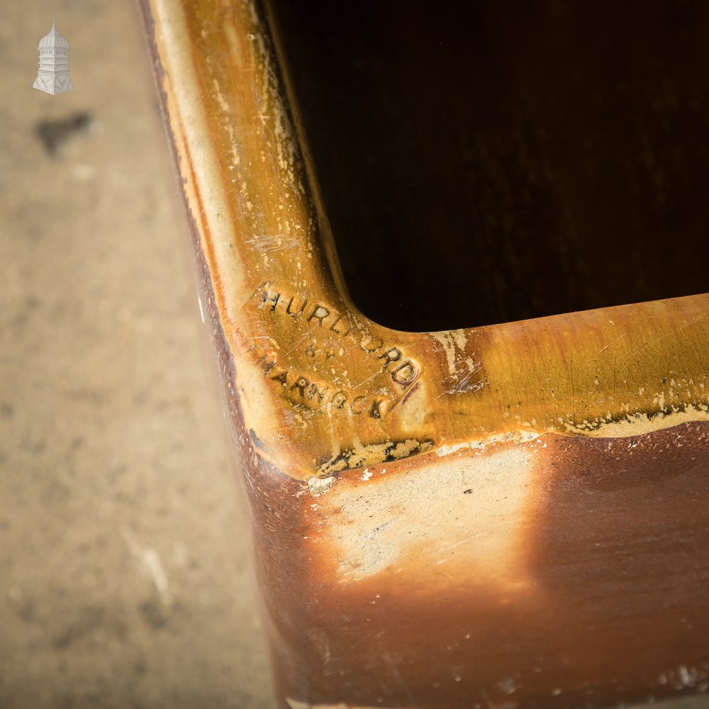 Trough Sink Planter, Worn Salt Glaze, Stamped ‘Hurlford by Kilmarnock’