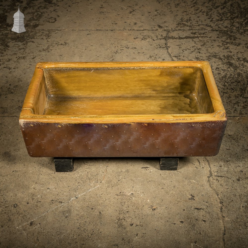 Trough Sink Planter, Worn Salt Glaze, Stamped ‘Hurlford by Kilmarnock’