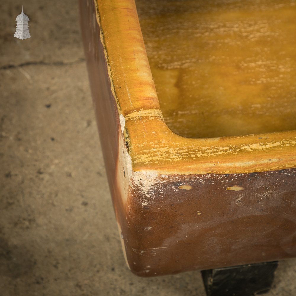 Trough Sink Planter, Worn Salt Glaze, Stamped ‘Hurlford by Kilmarnock’