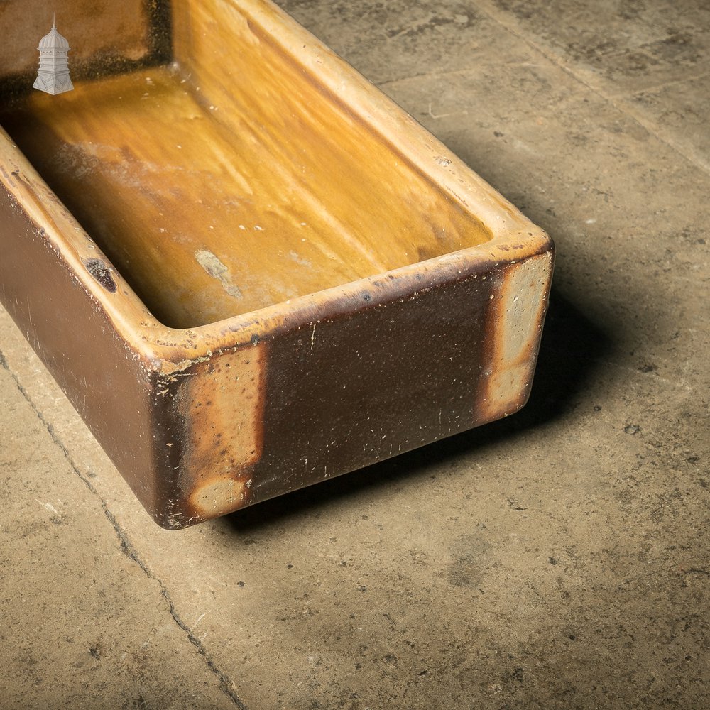 Trough Sink Planter, Worn Salt Glaze, Stamped ‘Hurlford by Kilmarnock’