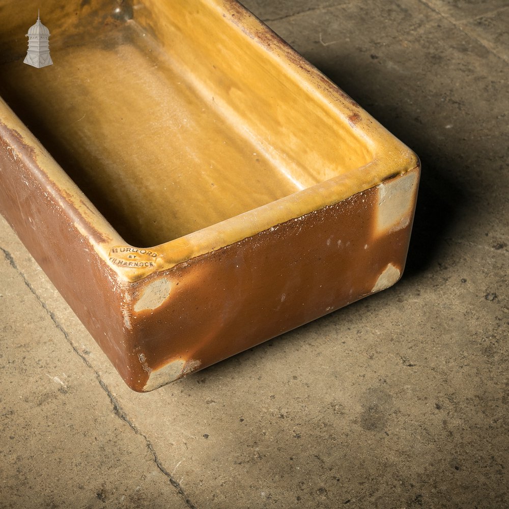 Trough Sink Planter, Worn Salt Glaze, Stamped ‘Hurlford by Kilmarnock’