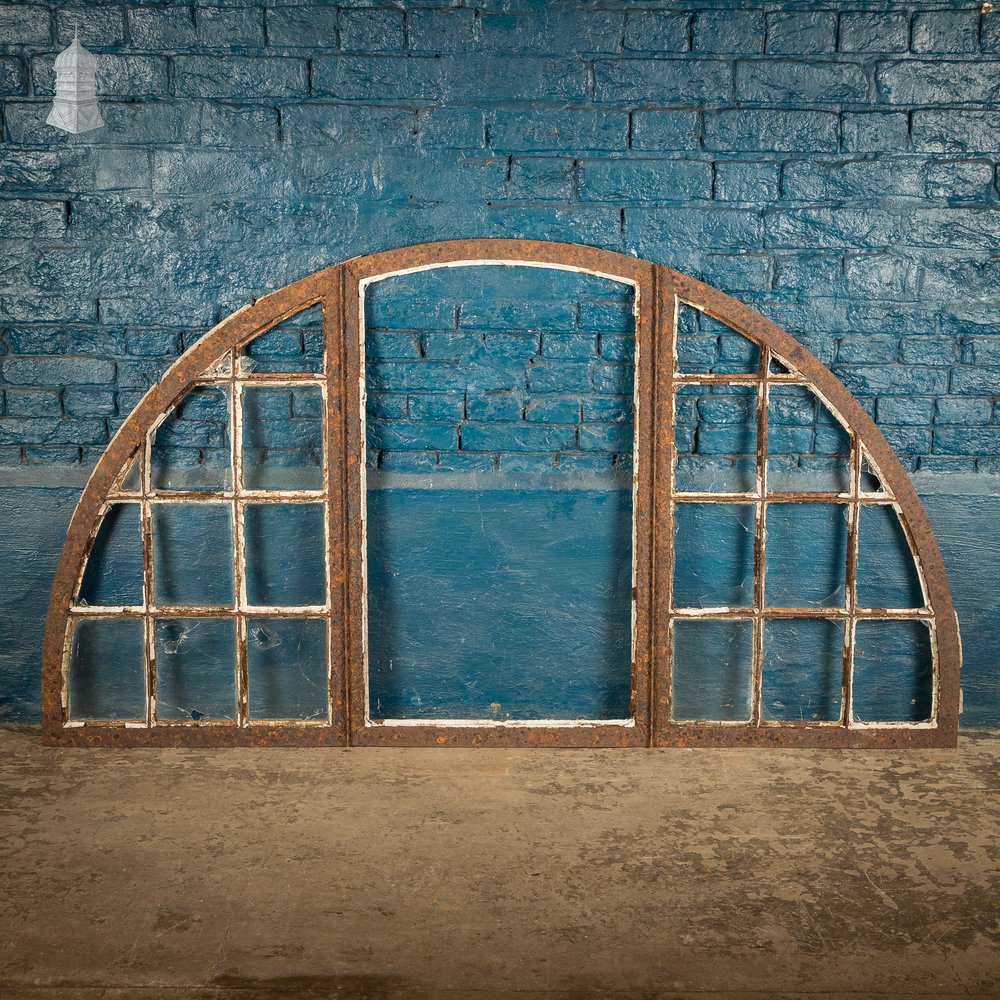 Arched Window Frames, Set of 5, Cast Iron