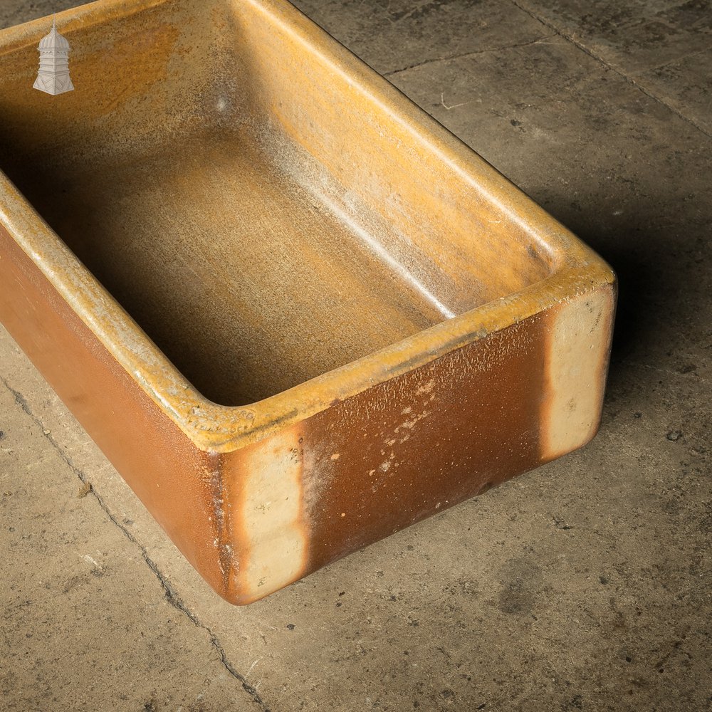 Trough Sink Planter, Worn Salt Glaze, Stamped ‘Hurlford by Kilmarnock’