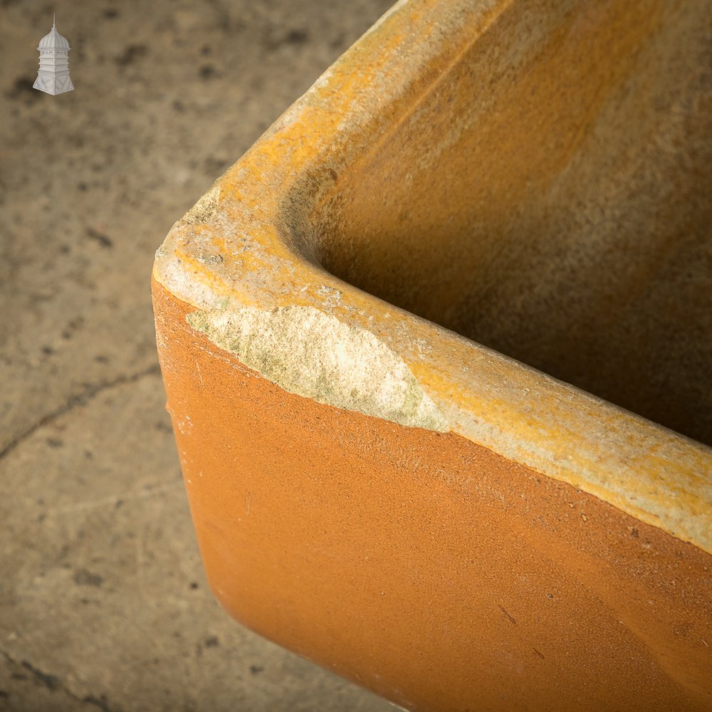 Trough Sink Planter, Worn Salt Glaze, Stamped ‘Hurlford by Kilmarnock’