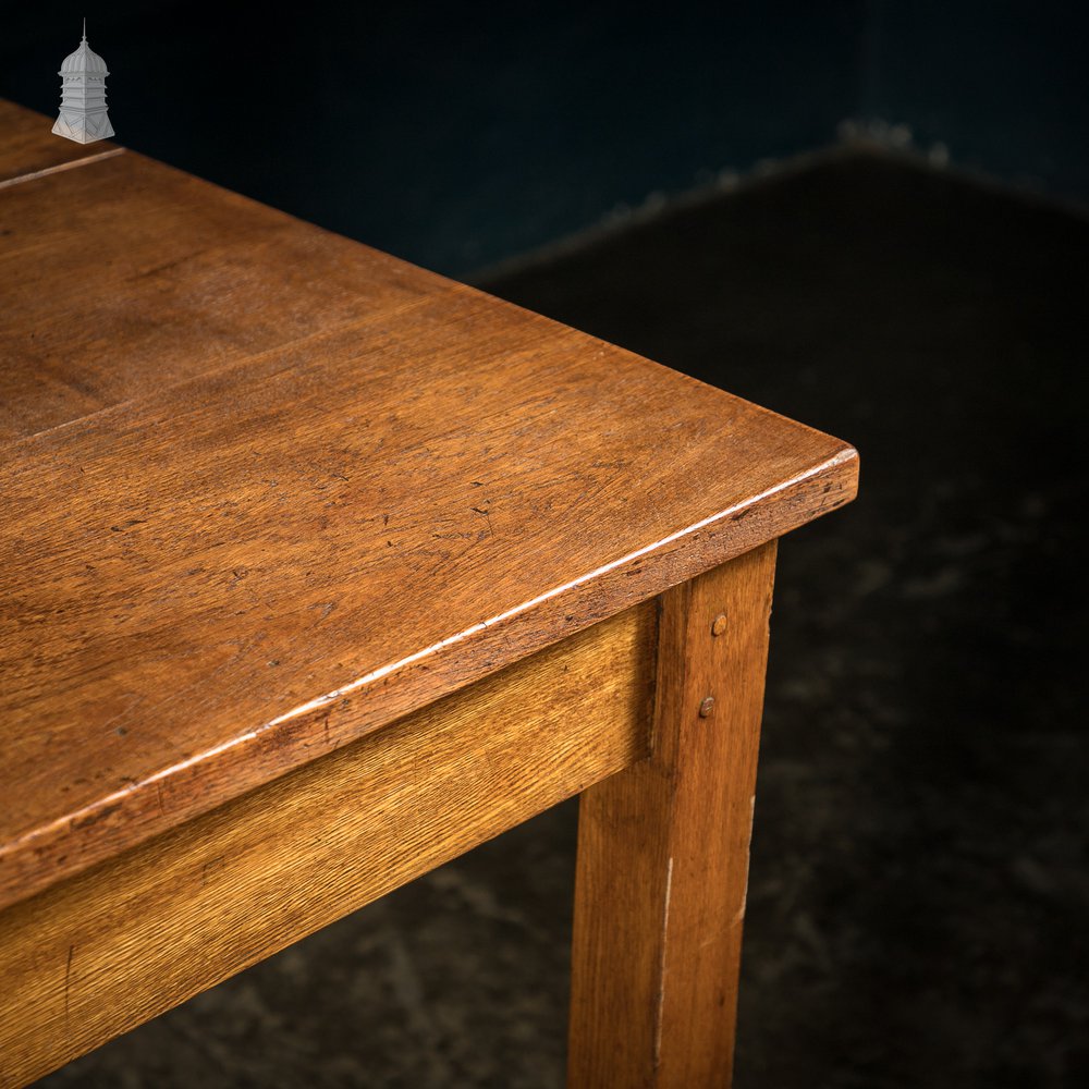 5ft Long Mid Century Oak School Science Lab Table