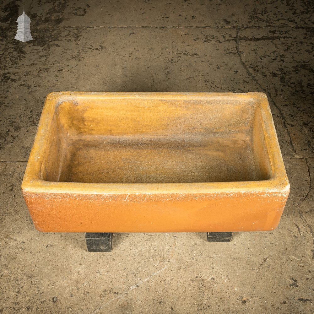 Trough Sink Planter, Worn Salt Glaze, Stamped ‘Hurlford by Kilmarnock’