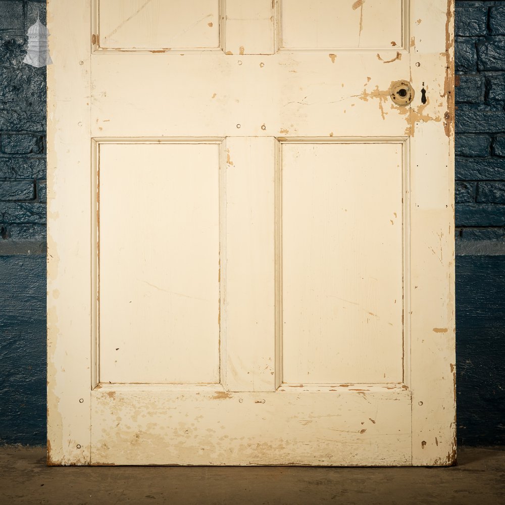 6 Panel Door, Six Moulded Panels, White & Brown