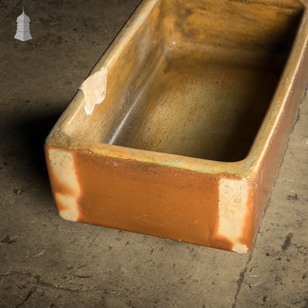 Trough Sink Planter, Worn Salt Glaze, Stamped ‘Hurlford by Kilmarnock’