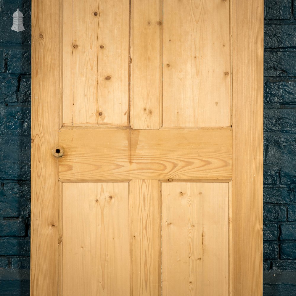 Pine Paneled Door, 4 Moulded Panel