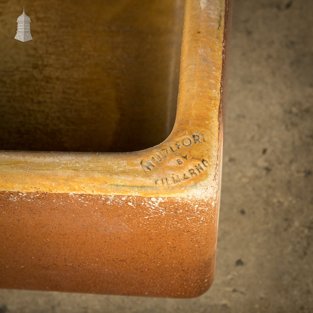 Trough Sink Planter, Worn Salt Glaze, Stamped ‘Hurlford by Kilmarnock’