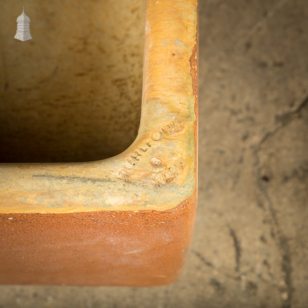 Trough Sink Planter, Worn Salt Glaze, Stamped ‘Hurlford by Kilmarnock’