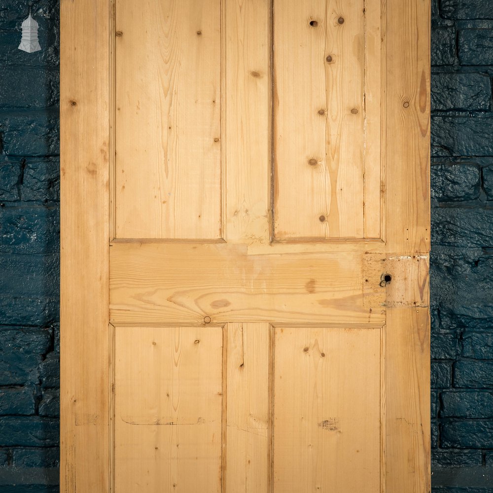 Pine Paneled Door, 4 Moulded Panel