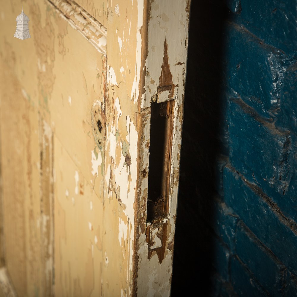 6 Panel Door, Six Moulded Panels, Distressed Cream Paint