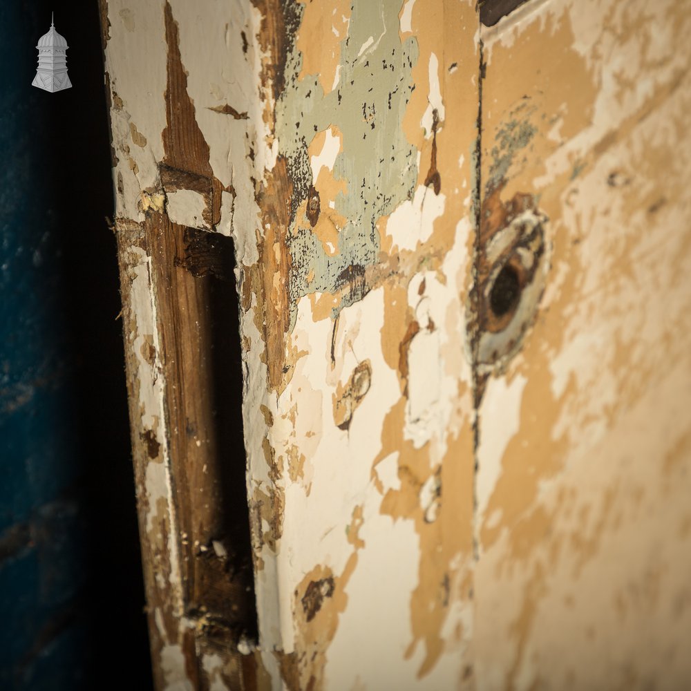 6 Panel Door, Six Moulded Panels, Distressed Cream Paint