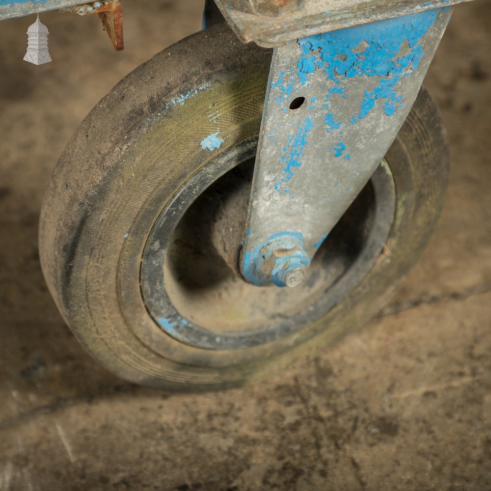 Blue Steel Industrial Workshop Wheeled Trolley