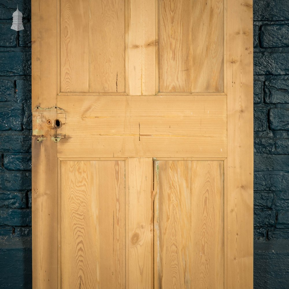 Pine Paneled Door, 4 Moulded Panel