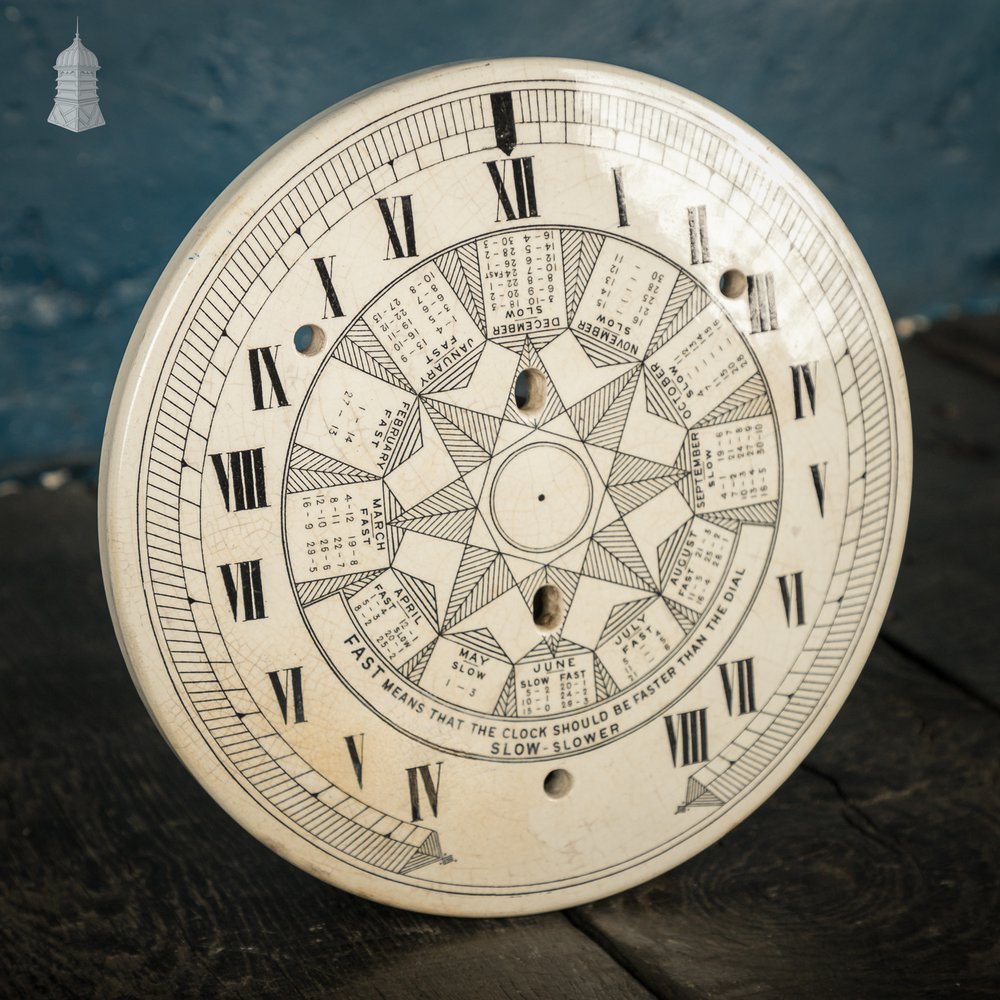 White Ceramic Sundial Clock Face