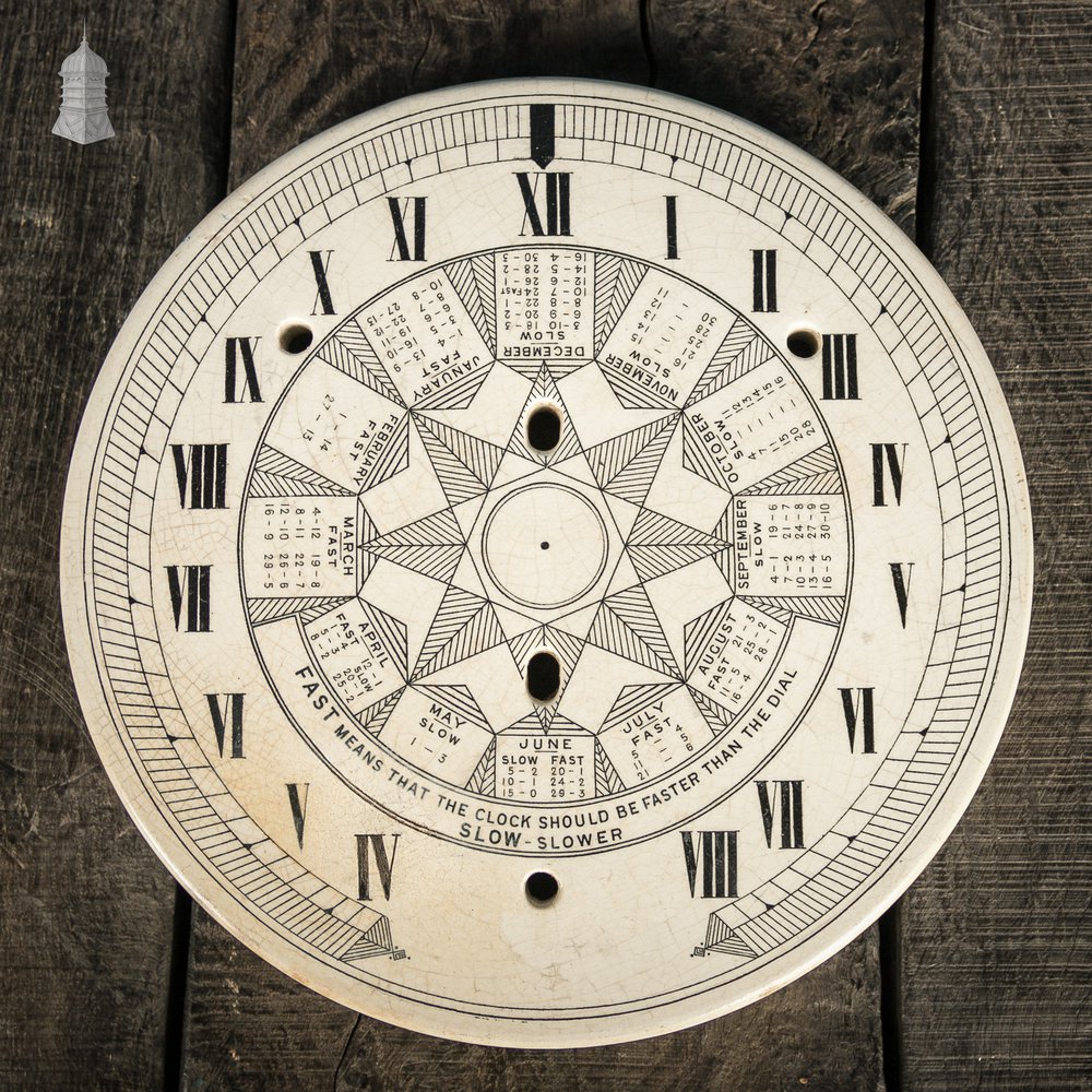 White Ceramic Sundial Clock Face