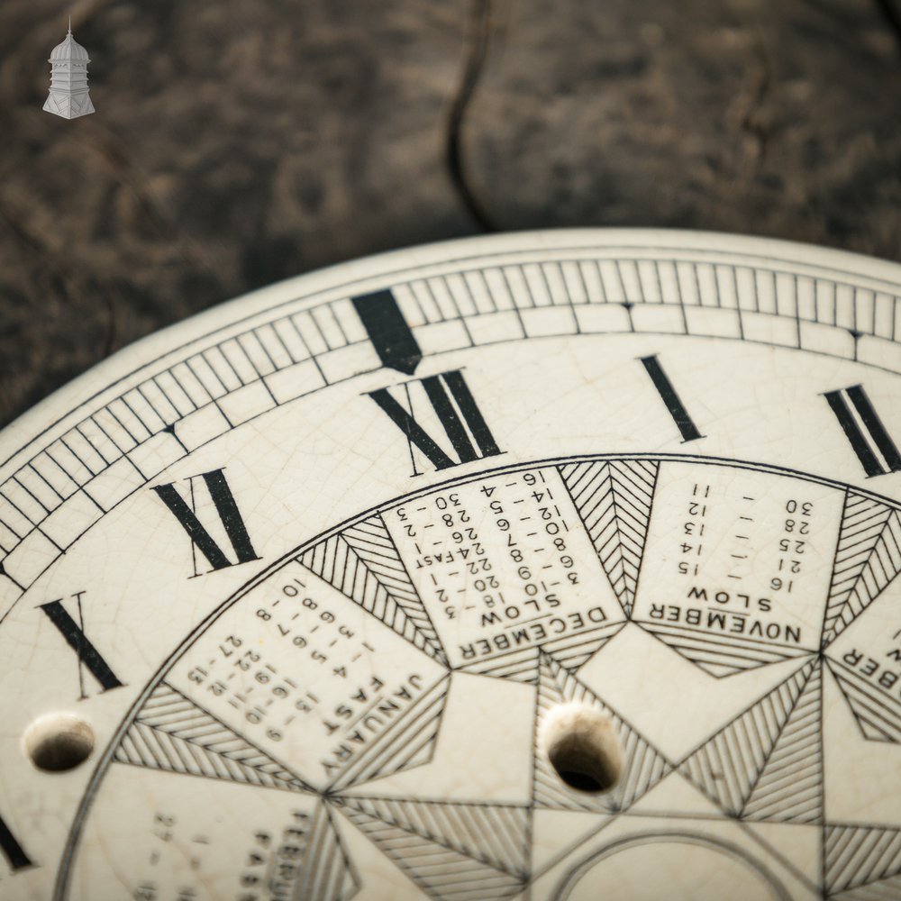 White Ceramic Sundial Clock Face