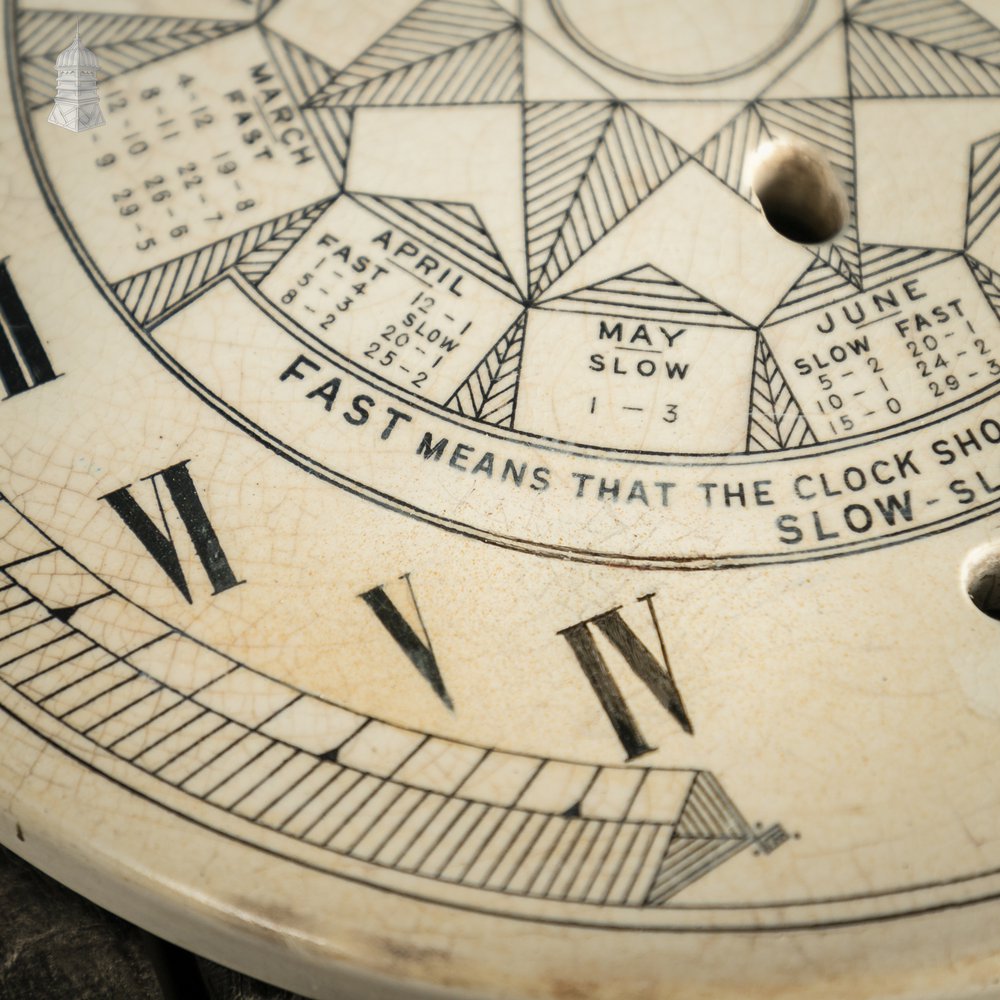 White Ceramic Sundial Clock Face