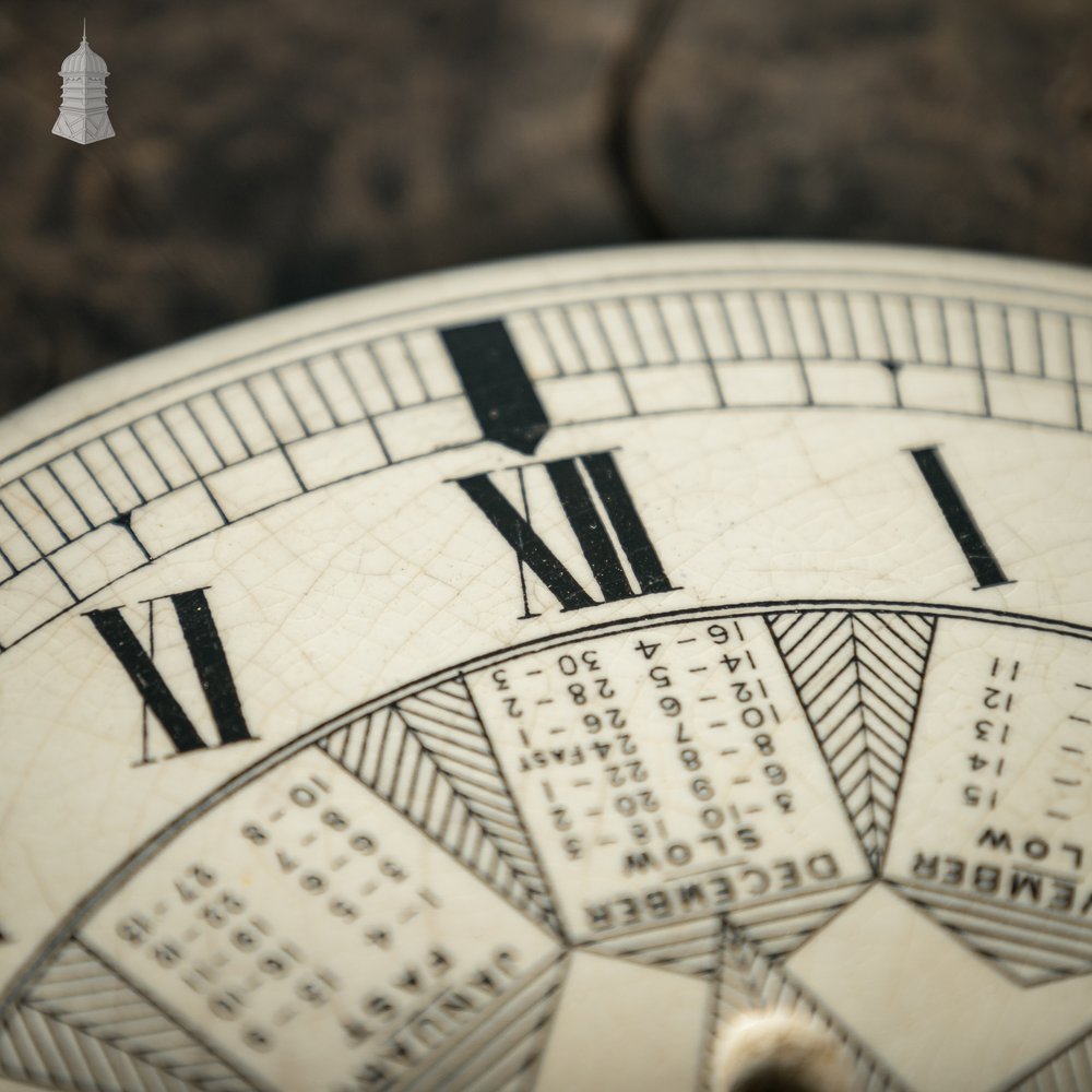 White Ceramic Sundial Clock Face