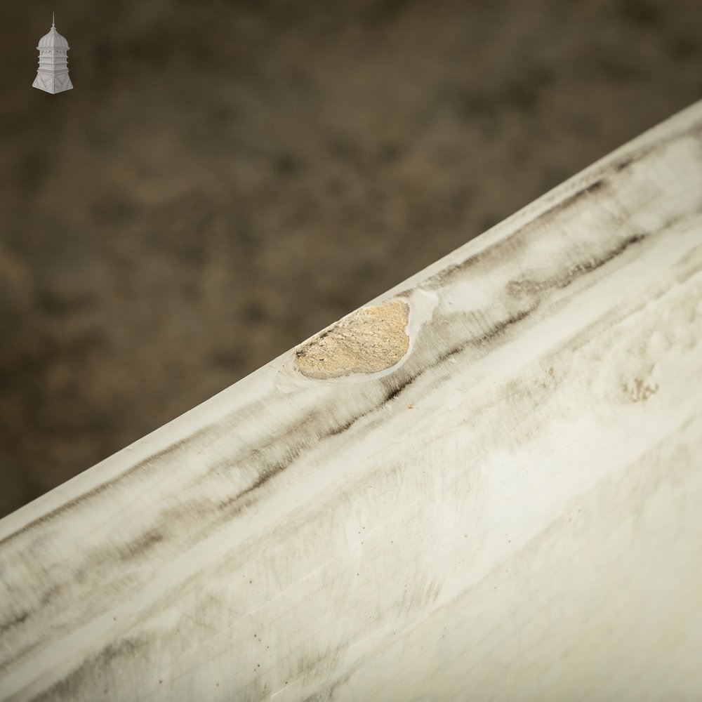 Long Trough Sink, Worn White Glazed Finish