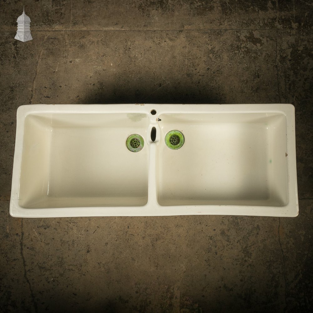 Double Laundry Sink, White Belfast Butler Sink